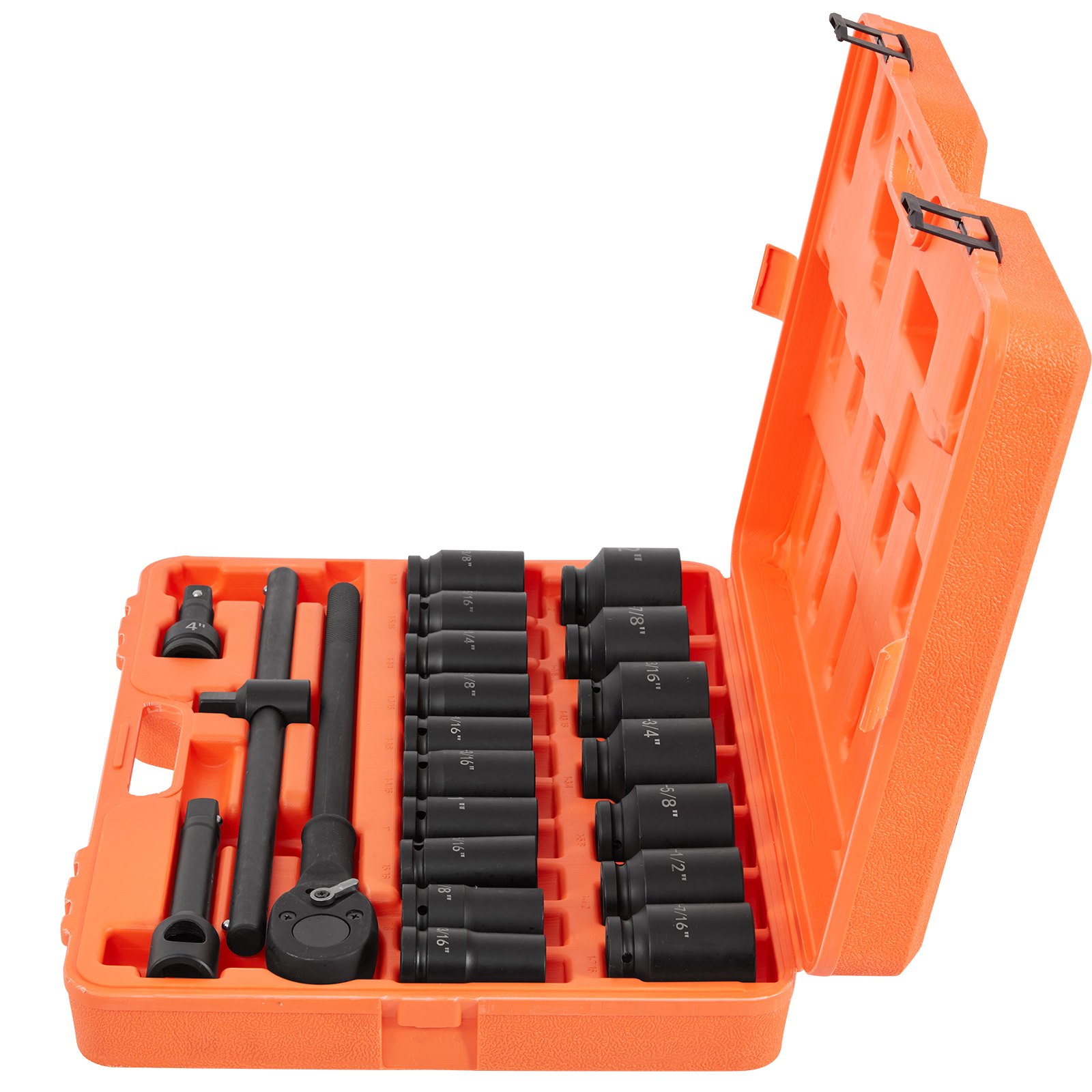 ディープインパクトソケットセット 3/4インチ 22PCS 7/8-2インチ SAE 6ポイントエクステンションバー