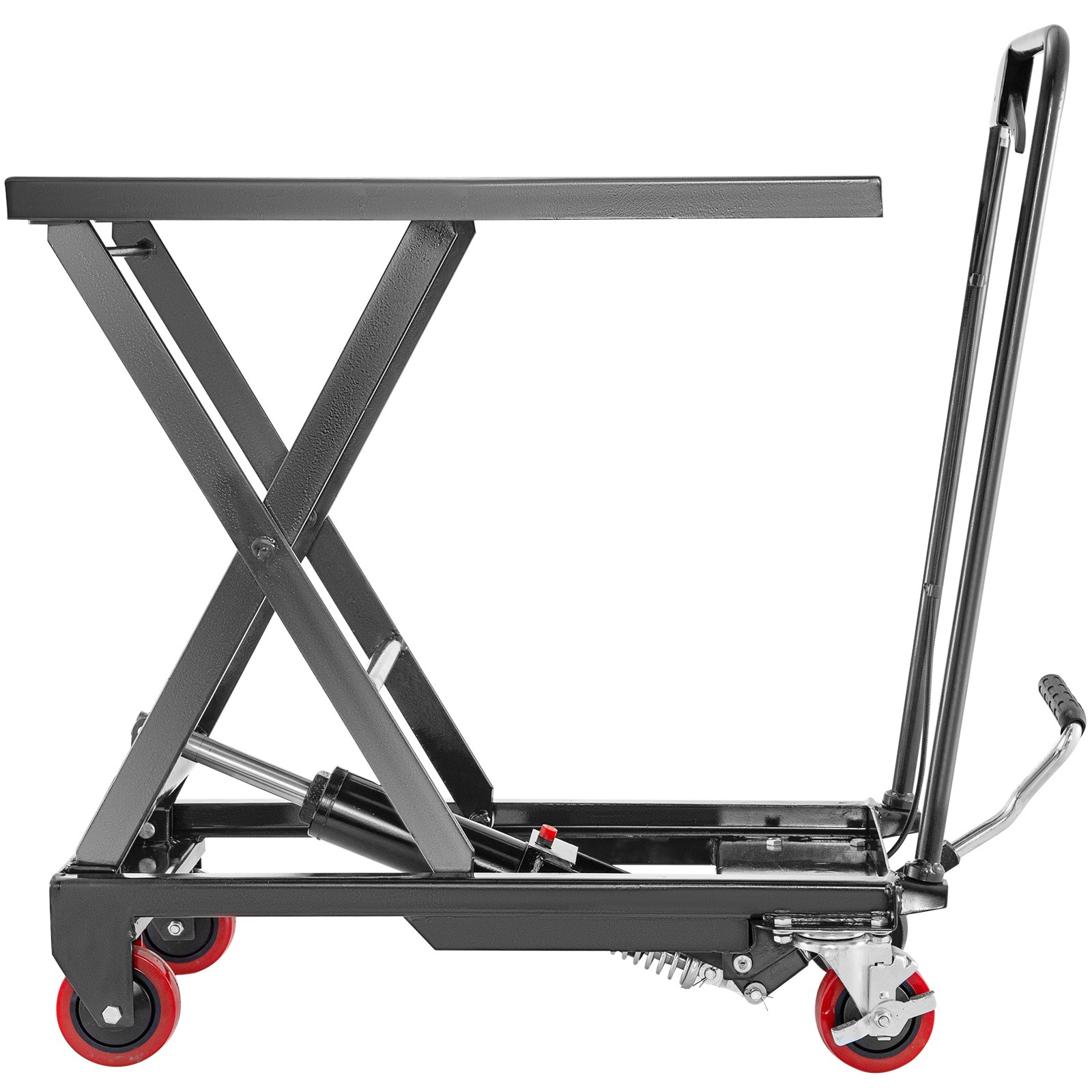 油圧シザーカート リフトテーブルカート 227kg 手動シザーリフトテーブル 黒