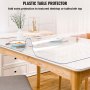 117x244cm テーブルクロス プラスチックデスクパッド 厚い クリスタル 透明なテーブルカバー プロテクター 長方形 PVC テーブル クロス