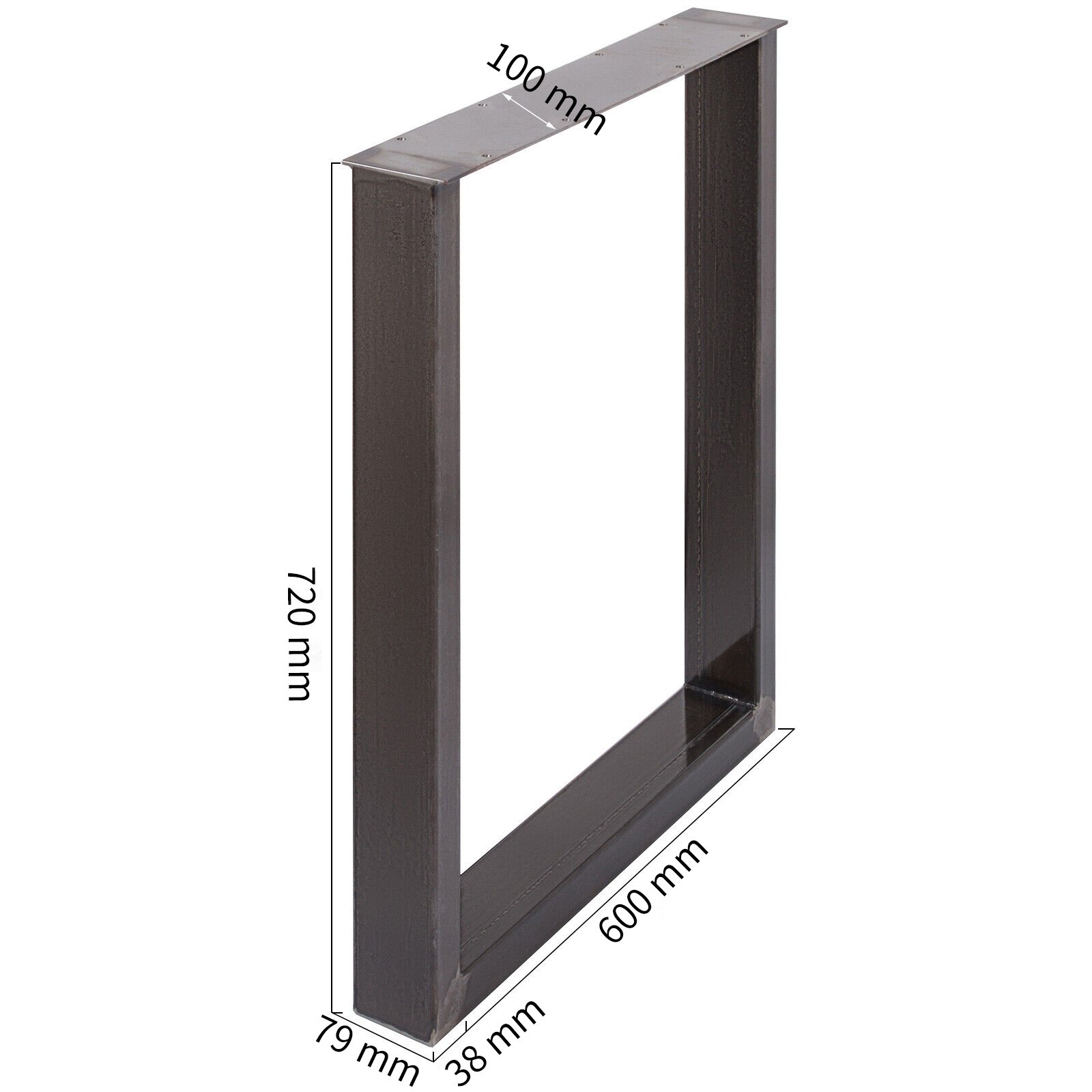 オリジナルカラー テーブル脚 フレーム メタル ダイニング テーブル デスク 600x720MM
