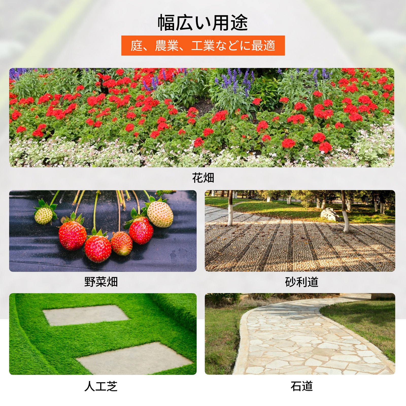 91x1.8m 除草シート 頑丈なPP織り 雑草バリアランドスケープ グランドカバー 1.5オンス