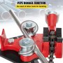 VEVOR Tripod Pipe Chain Vise, Capacidad de tubería de 1/8"-5", Soporte de cadena de 36.4" de longitud con patas de acero plegables portátiles, para agarrar, apoyar y doblar tuberías en fábrica, taller y hogar