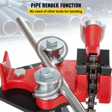 VEVOR Tripod Pipe Chain Vise, Capacidad de tubería de 1/8"-5", Soporte de cadena de 36.4" de longitud con patas de acero plegables portátiles, para agarrar, apoyar y doblar tuberías en fábrica, taller y hogar