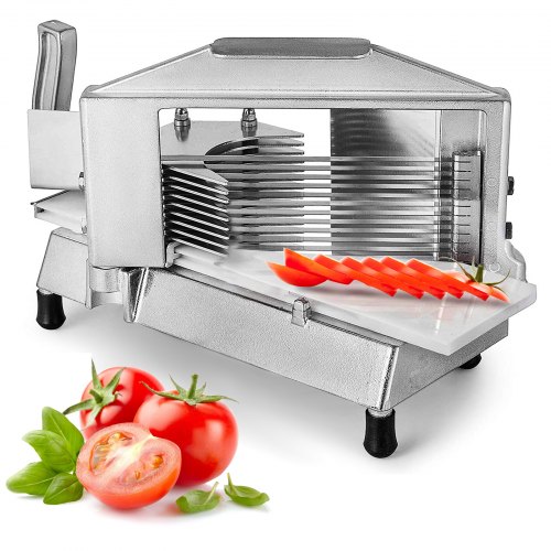 VEVOR Cortadora Verduras Commercial Tomato Slicer 1/4 Heavy Duty Cutter con tabla de cortar integrada para restaurante o uso doméstico