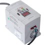 Caja de control para lijadora de banda VEVOR con pantalla y conexiones de cableado.
