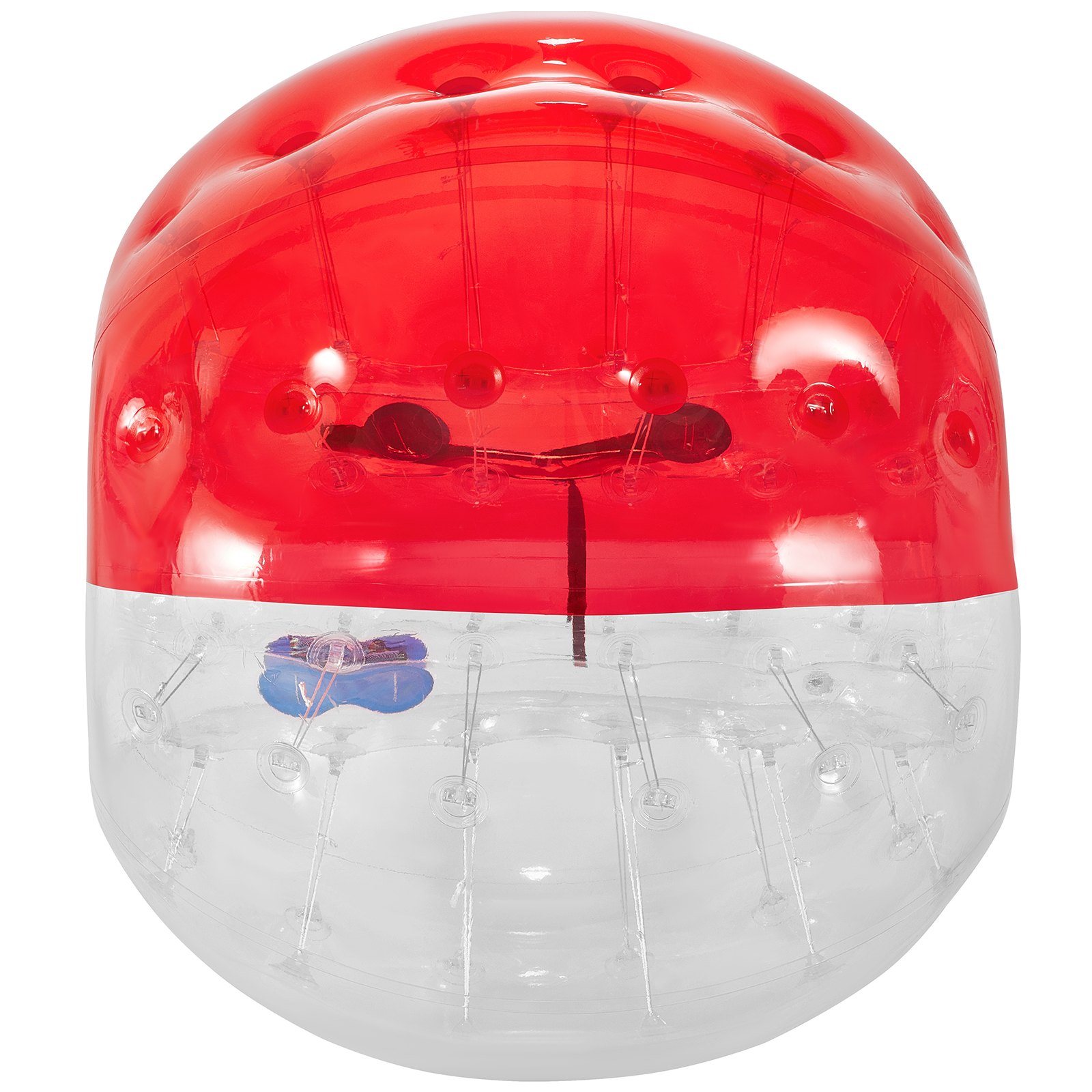 Pelota de parachoques inflable VEVOR de 1,5 m de diámetro, pelota de fútbol de burbujas, explote en 5 minutos, pelota Zorb inflable para adultos o niños (5 pies, rojo)