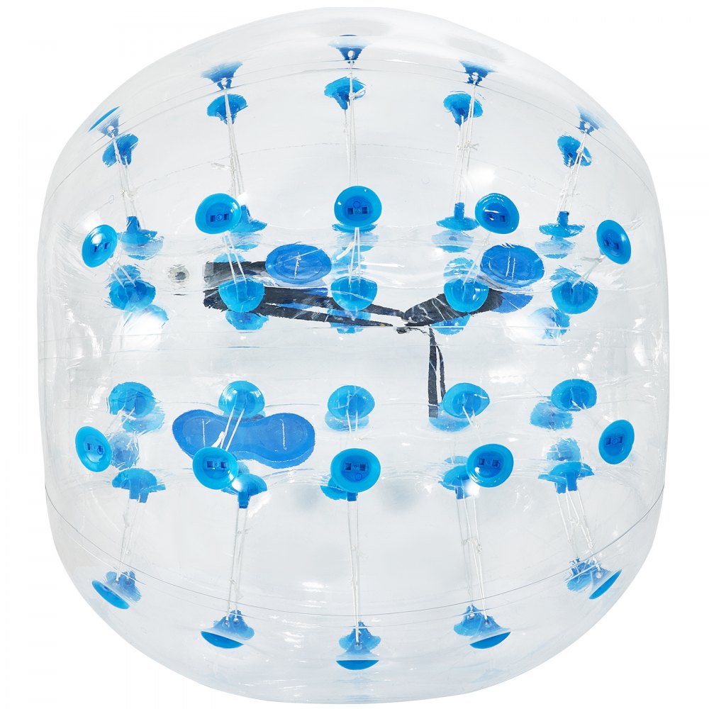 VEVOR Bubble Soccer Pelota de Burbuja Zorb Ball Bola Inflable Pelotas Hinchables Gigantes Bubble Ball Bubble Football 1.5M Transparente con Punto Azul con Manijas