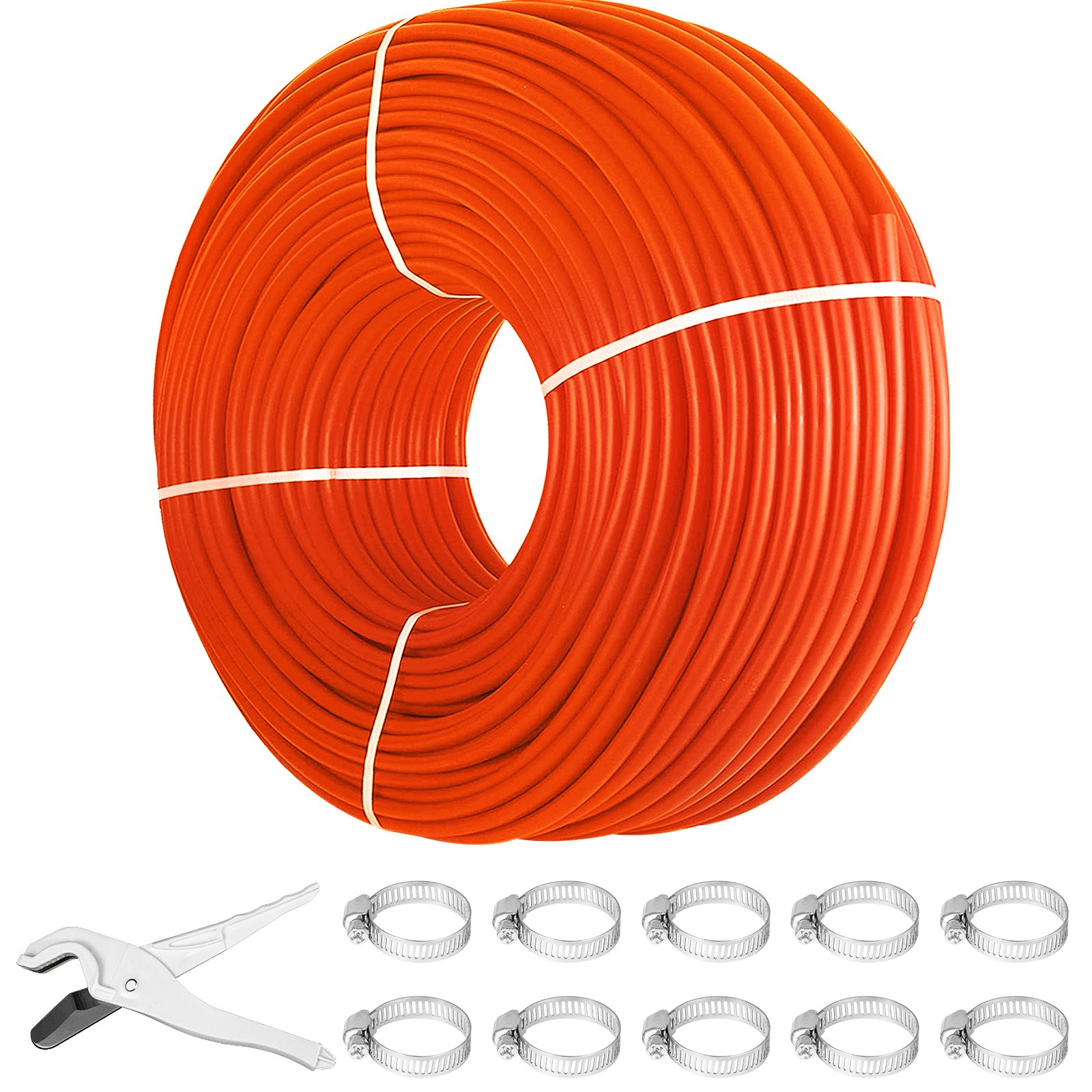 KFFKFF 1/2" 1000ft PEX Pipe with Oxygen Barrier O2 EVOH - Red Pipes for Radiant Floor Heating, Plumbing, Cold and Hot Water Tubing