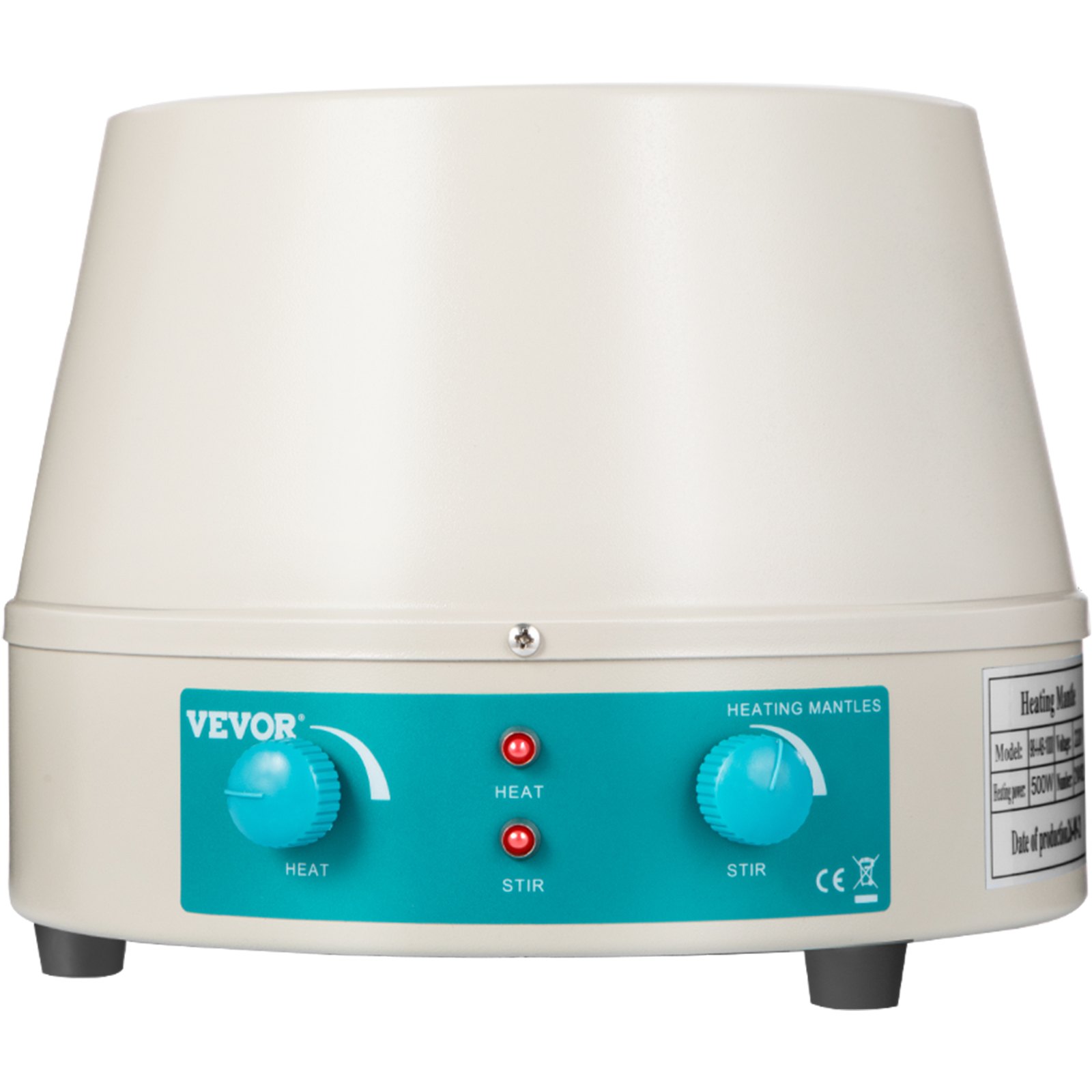 Manta calefactora VEVOR de 1000 ml con controles ajustables de calor y agitación.