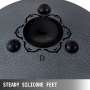 Tambor de lengüetas de acero VEVOR de 11 notas y 10 pulgadas de diámetro, color pistola, instrumento de percusión con notas de tambor handpan, incluye funda, libro, mazos y soporte para mazos.