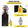 Bomba hidráulica VEVOR, unidad de potencia hidráulica de 10 cuartos de galón, bomba hidráulica de acción simple, bomba hidráulica de 12 V CC (depósito de acero, acción simple, 3200 PSI) con conector SAE n.º 6 para elevación de vagones de remolque basculante