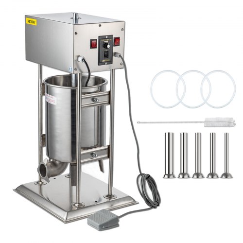VEVOR Vertical del fabricante de carne de embutidora del llenador de la salchicha de 10L 25LBS
