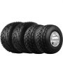 Neumáticos y llantas VEVOR Go Kart (4 piezas), ruedas y neumáticos Go Cart de 10" x 4,50" delanteros, 11" x 6,0" traseros, buje de ajuste de llanta, patrón de pernos de 58 mm con 3 orificios