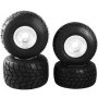Neumáticos y llantas VEVOR Go Kart (4 piezas), ruedas y neumáticos Go Cart de 10" x 4,50" delanteros, 11" x 6,0" traseros, buje de ajuste de llanta, patrón de pernos de 58 mm con 3 orificios