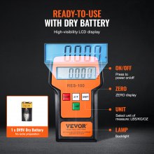 Báscula de refrigerante VEVOR, báscula de freón de recuperación de carga HAVC de 110 libras, con control remoto con cable, báscula de peso de recuperación digital electrónica de alta precisión de 2 g con estuche y batería seca