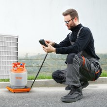 Báscula de refrigerante VEVOR, báscula de freón de recuperación de carga HAVC de 110 libras, con control remoto con cable, báscula de peso de recuperación digital electrónica de alta precisión de 2 g con estuche y batería seca