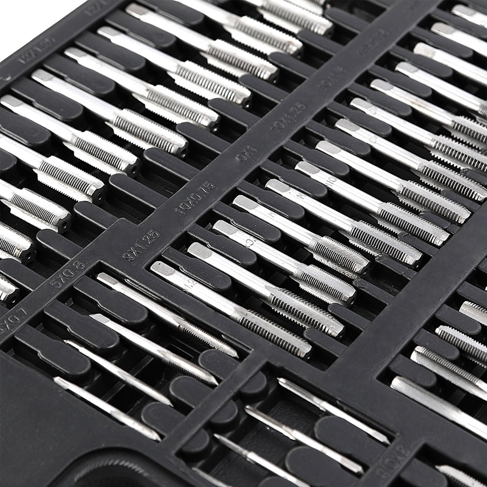 VEVOR Juego de Machos y Matrices, Juego de Machos y Matrices Métricos,110 Piezas Tungsteno, Herramienta de Roscado y Roscado de Tungsteno para Máquinas Herramienta/Módulos de Precisión/Transformadores
