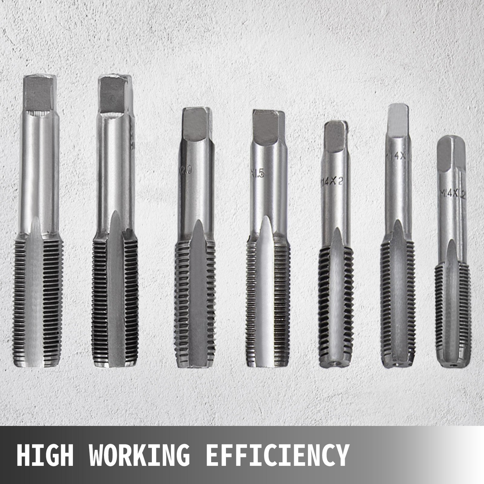 VEVOR Juego de Machos y Matrices, Juego de Machos y Matrices Métricos,110 Piezas Tungsteno, Herramienta de Roscado y Roscado de Tungsteno para Máquinas Herramienta/Módulos de Precisión/Transformadores