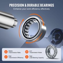 VEVOR Alimentación de potencia del eje Z para fresadora, par de 450 in-lb, velocidad de rotación ajustable de 0-200 RPM, alimentador de molino de alimentación de mesa eléctrica de 120 V, para Bridgeport algunos molinos tipo rodilla con un diámetro de eje final de 5/8