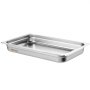Paquete de 6 bandejas para hoteles VEVOR, bandeja de vapor antiatascos de tamaño completo, bandeja de acero inoxidable de 0,8 mm de grosor para mesas de vapor de restaurantes, bandeja comercial de 6,35 cm de profundidad, bandeja para almacenamiento de alimentos para catering, para uso industrial y científico.