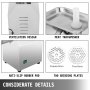 VEVOR Picadora de Carne 850W Automática 250kg/h con 2 Placas Molienda Acero