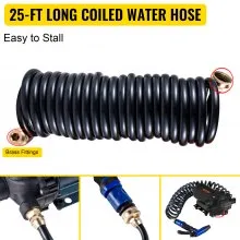 Bomba de agua VEVOR RV 5.3 GPM 5.5 galones por minuto Bomba de agua de 12 V Bomba de diafragma automática de 70 PSI con manguera en espiral de 25 pies Bombas de lavado para barcos Caravana Rv Marine Yacht