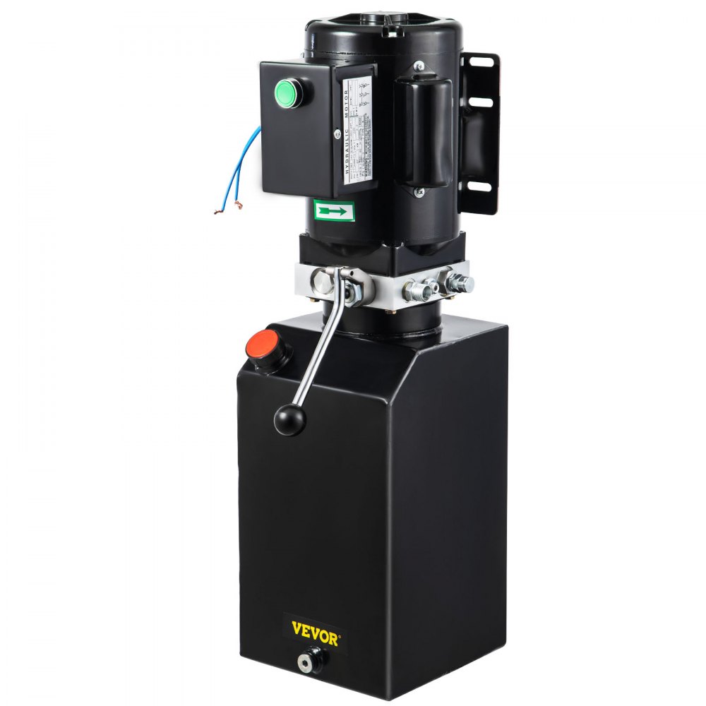 Bomba hidráulica VEVOR Unidad de potencia hidráulica de 14 cuartos de galón 2950 PSI Car Lift Paquete hidráulico Remolque de descarga 220V 60Hz 1 PH Taller de reparación de automóviles con tanque de depósito de aceite