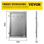 VEVOR Puerta de acceso para barbacoa de 14.0 x 20.0 in, puerta vertical individual de acero inoxidable, puertas de cocina al aire libre para isla de barbacoa, estación de parrilla, gabinete exterior