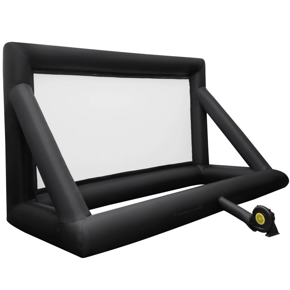 Pantalla de película inflable VEVOR, 16 pies, pantalla de proyector inflable enorme portátil, soplador de aire incluido, pantalla de película inflable para interior y exterior