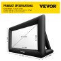 Pantalla de película inflable VEVOR, 16 pies, pantalla de proyector inflable enorme portátil, soplador de aire incluido, pantalla de película inflable para interior y exterior