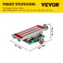VEVOR Mesa de trabajo de fresado de 17.7 x 6.7 pulgadas, mesa de trabajo de fresadora compuesta de 2 ejes de 4 vías, mesa de trabajo de fresado multifunción estructura resistente, para fresadora y taladradora