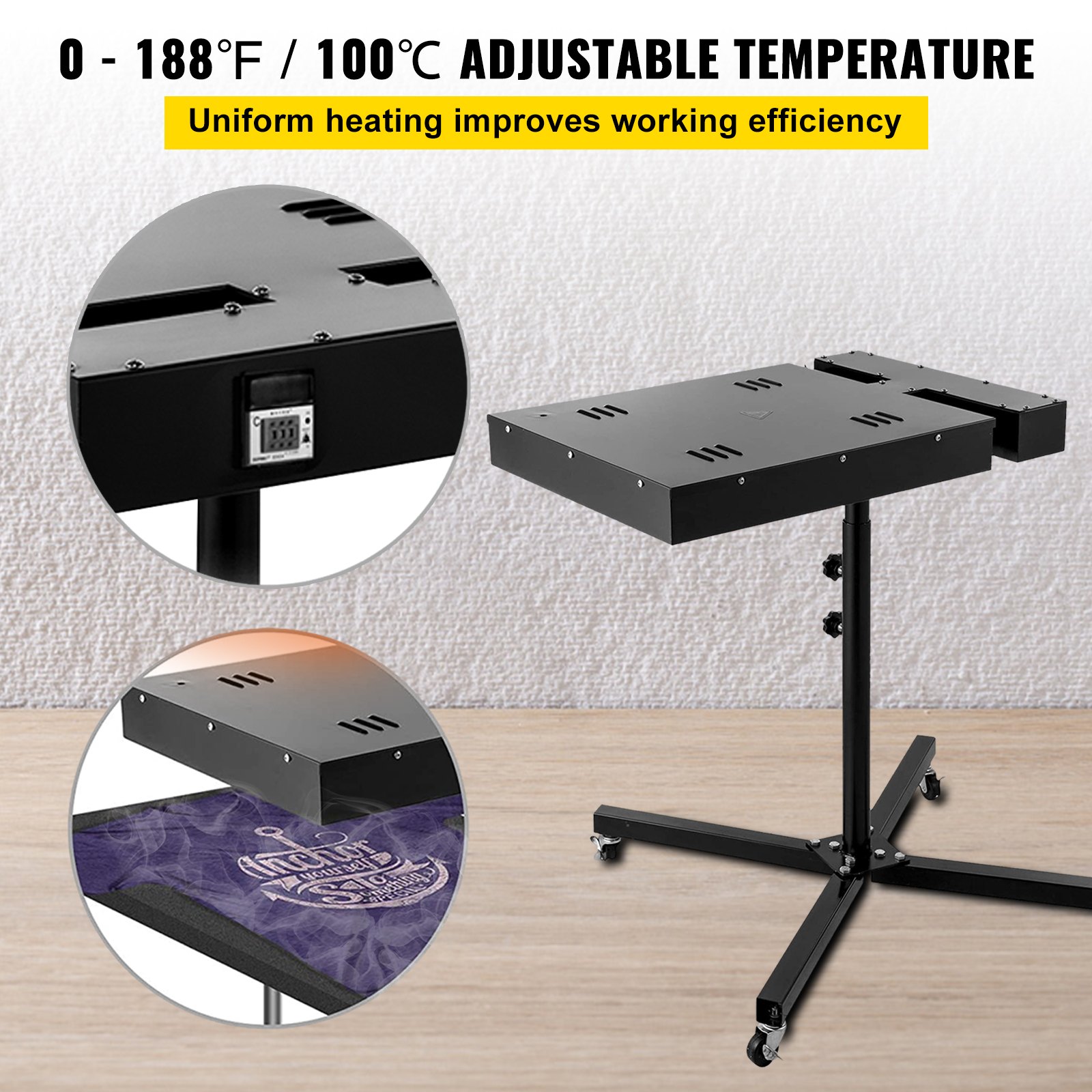 VEVOR Secador Instantáneo de 45x60 cm Secador Flash con Pantalla de Temperatura