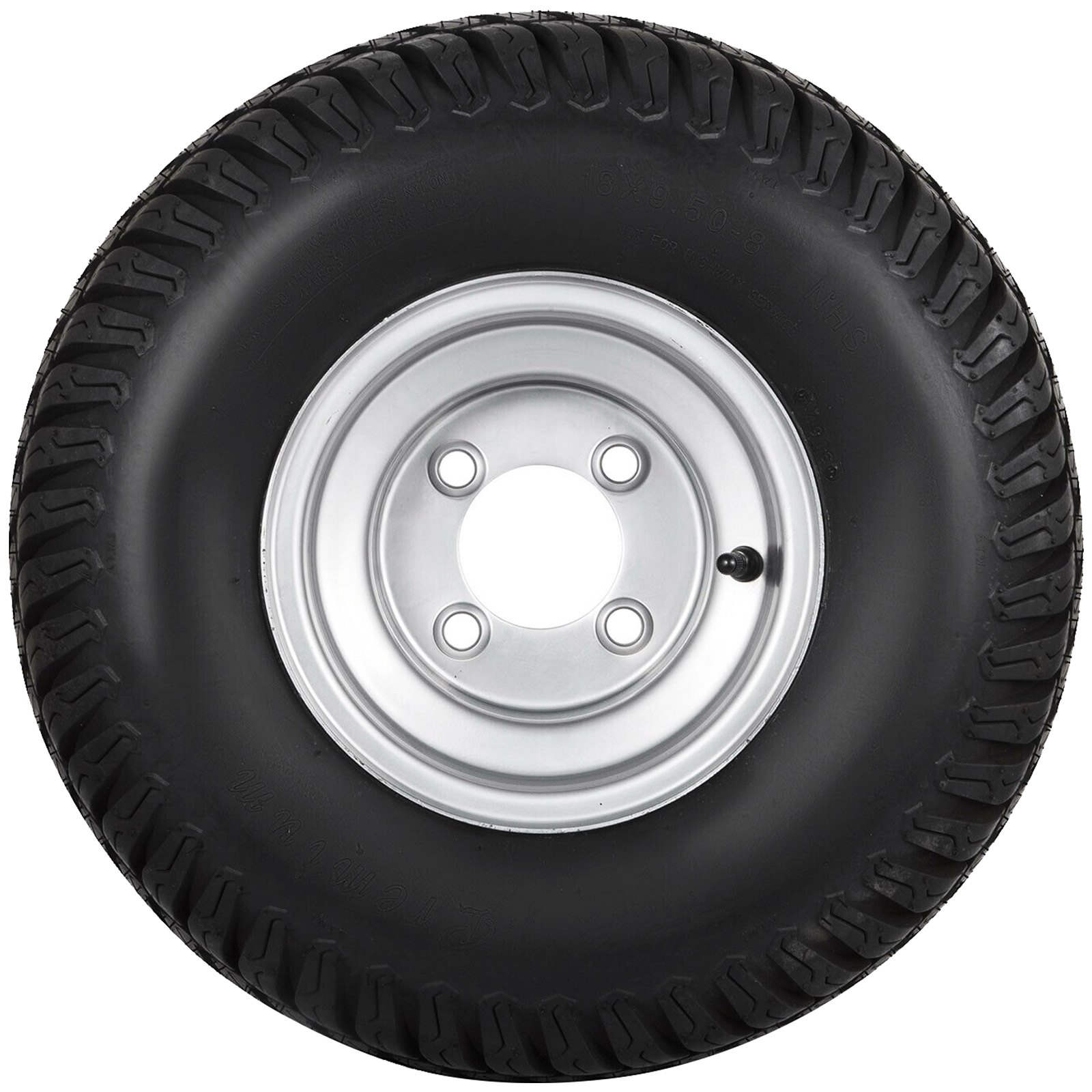 18x9.50-8 Go Kart Tire Rim Wheel Assembly Zero Turn 18/950-8 1070LB Capacidad