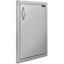 Puerta de acceso a cocina exterior VEVOR, acero inoxidable, tirador horizontal simple.