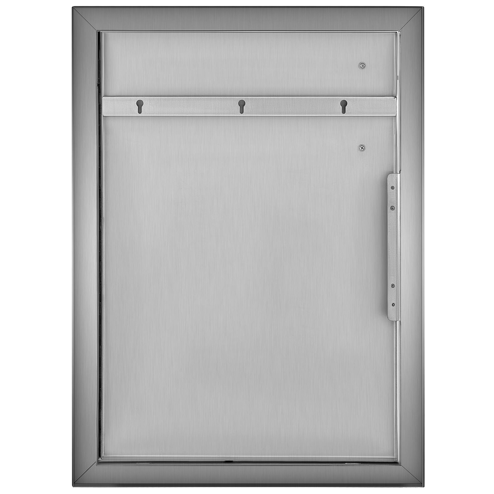 Puerta de acceso a cocina exterior VEVOR en acero inoxidable con un elegante diseño de tirador.