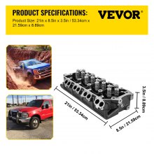 Reemplazo VEVOR para culata de cilindro de 6.0L 18MM Power Stroke Bare F-Series culata de cilindro 1843080C3