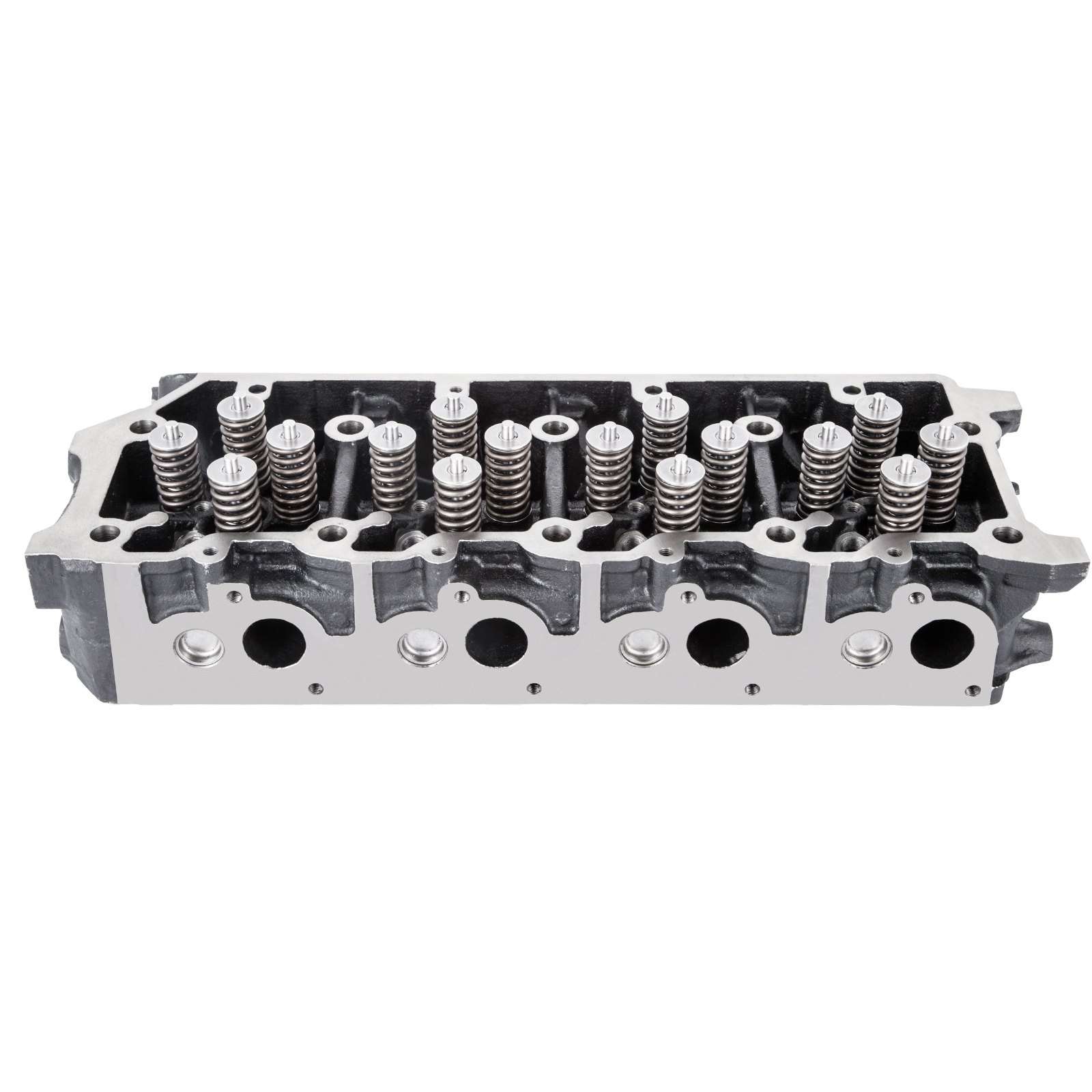 Reemplazo de culata VEVOR con múltiples resortes de válvula en un componente de motor de metal.