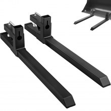Horquillas de palet VEVOR 2000 lb Abrazadera en horquillas de cucharón de tractor 46.9 "Longitud total, horquillas de cargador frontal de servicio pesado, accesorio de horquilla para dirección deslizante, cucharón de cargador
