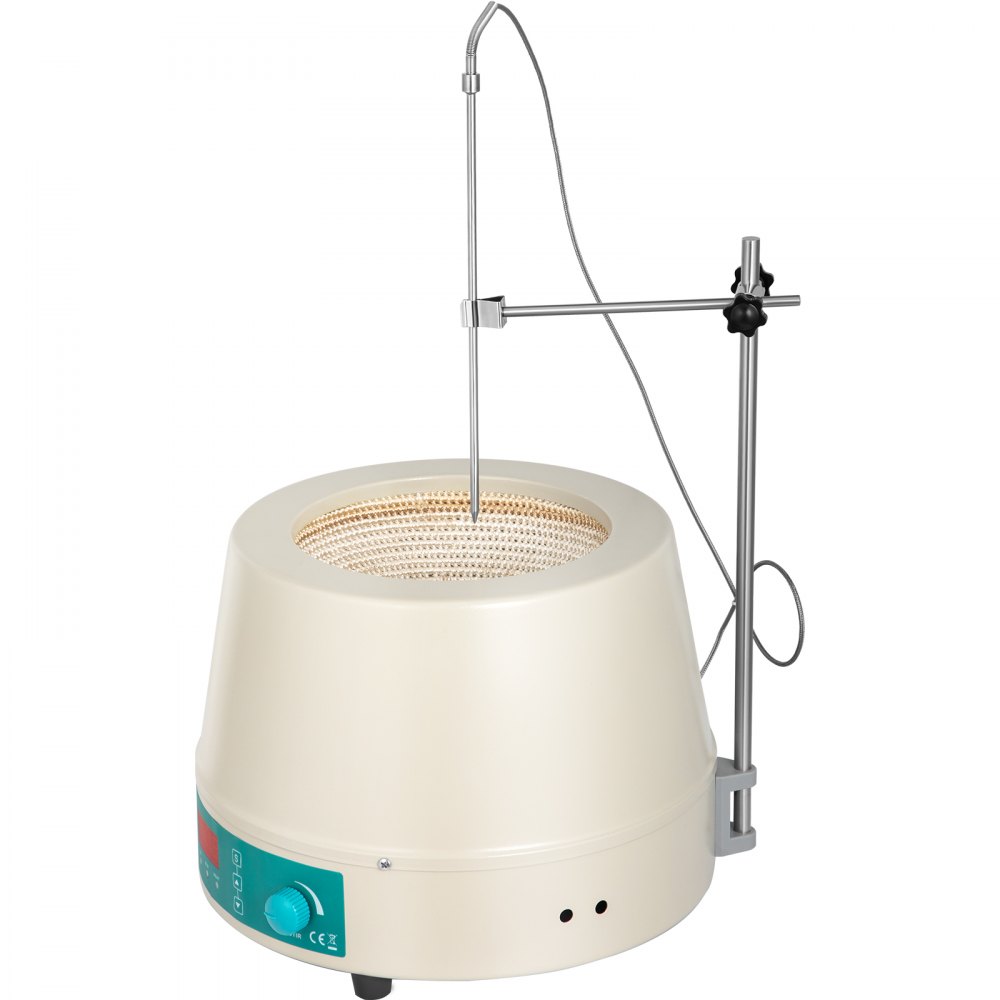 Manta calefactora VEVOR 2000ml con termopar y soporte regulable