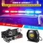 VEVOR Sirena Paquete de sirena de advertencia de emergencia de 8 tonos, 200 W, con altavoz PA, sistema de micrófono, caja de sirena para vehículo, apta para vehículos de policía, ambulancia, extinción de incendios e ingenieros