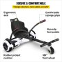 Accesorio de asiento para hoverboard VEVOR con asiento ergonómico y rueda delantera de 360°.