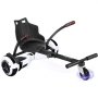 Accesorio de asiento para hoverboard VEVOR con asiento negro, asas de brazo y hoverboard blanco.