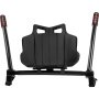 Asiento de hoverboard VEVOR negro con asas de rayas rojas y marco resistente.