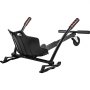 Accesorio de asiento para hoverboard VEVOR negro con detalles en rojo y ruedas traseras.