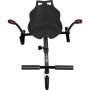 Accesorio de asiento para hoverboard VEVOR con marco negro y empuñaduras de manillar rojas.