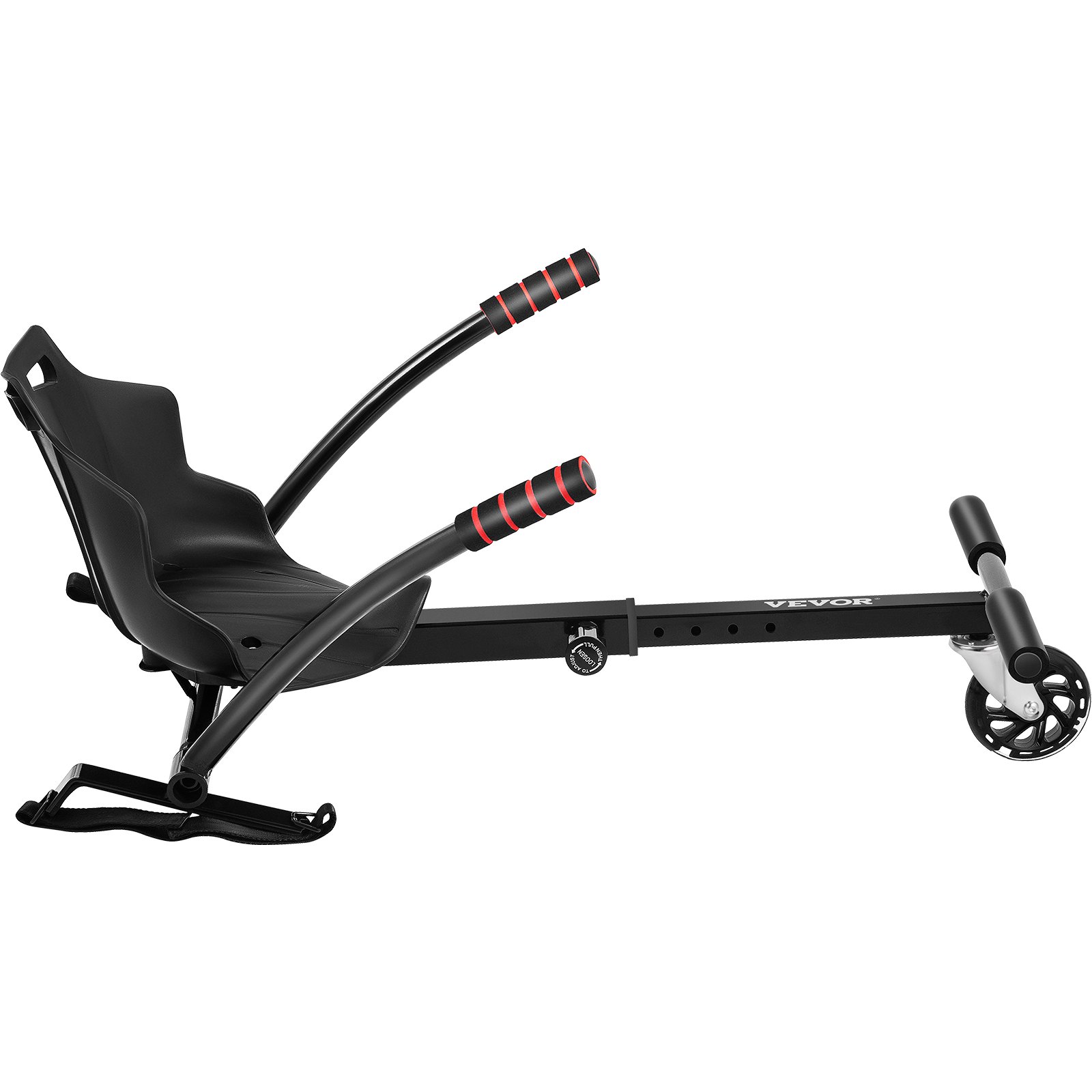 Accesorio de asiento para hoverboard VEVOR con marco negro y manijas ajustables.
