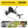 Accesorio de kart aerodeslizador VEVOR con longitud, asas y asiento ajustables.