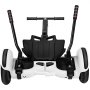 Accesorio de kart aerodeslizador VEVOR con asiento y manijas negros, base de aerodeslizador blanca.