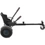 Accesorio de kart aerodeslizador VEVOR con asiento, manijas y rueda delantera de color negro.
