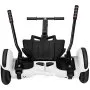 Accesorio de kart aerodeslizador VEVOR con asiento y manijas negros, base de aerodeslizador blanca.